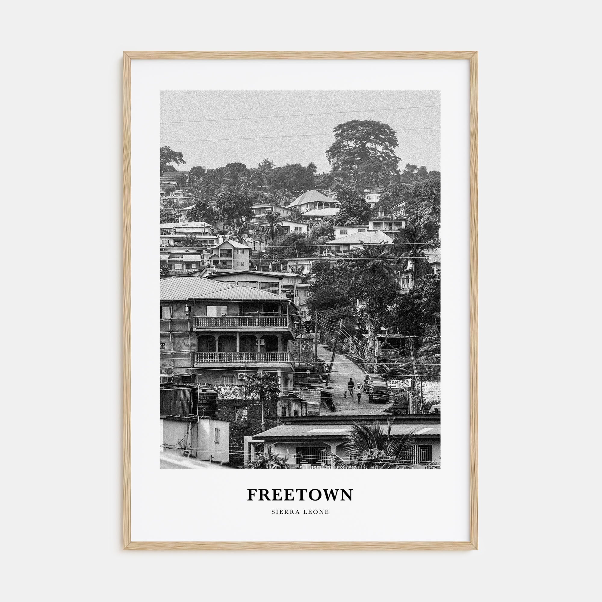 Freetown Portrait B&W Poster