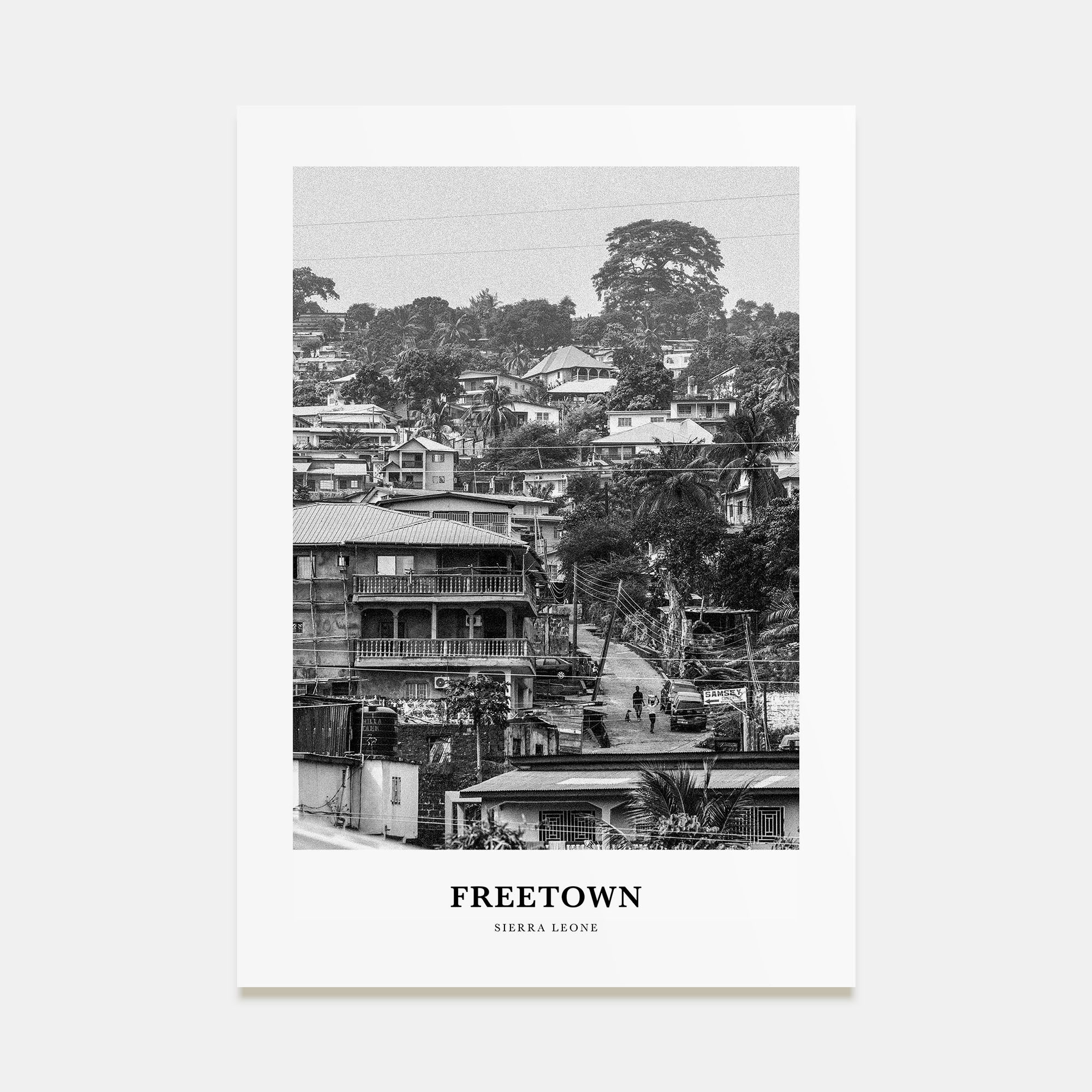 Freetown Portrait B&W Poster