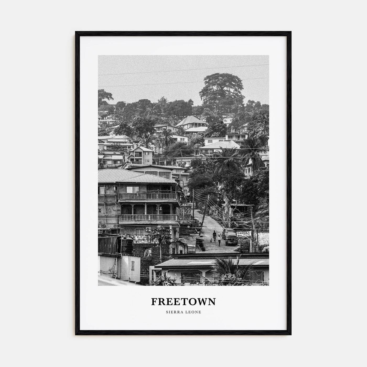 Freetown Portrait B&W Poster