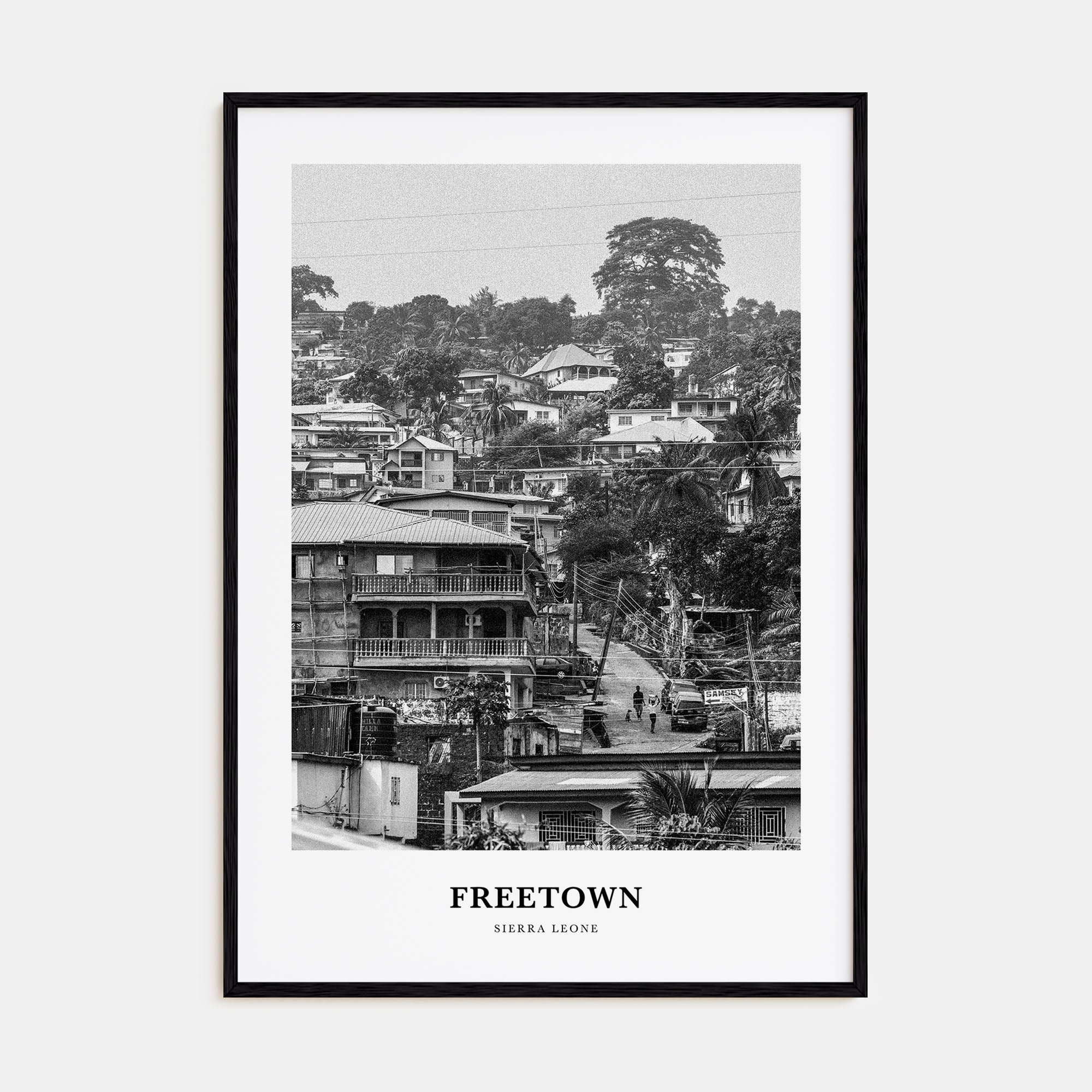 Freetown Portrait B&W Poster