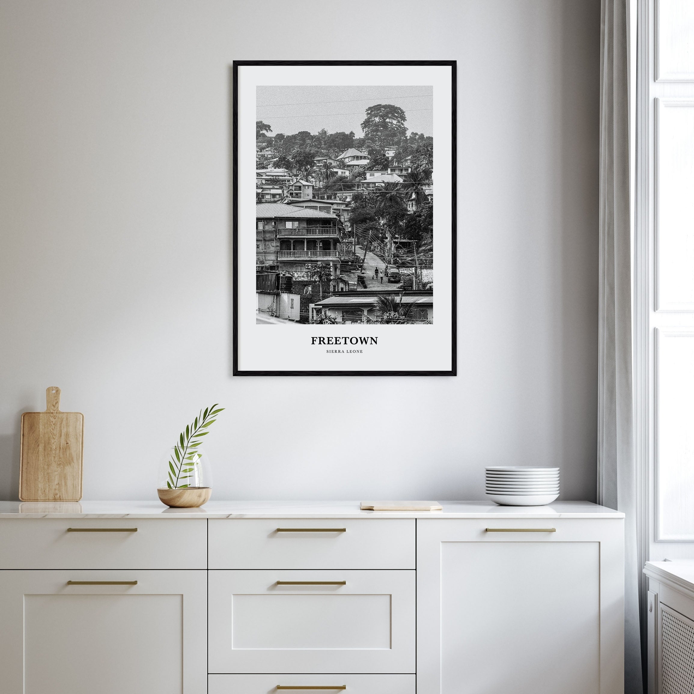 Freetown Portrait B&W Poster