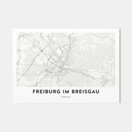 Freiburg im Breisgau Map Landscape Poster