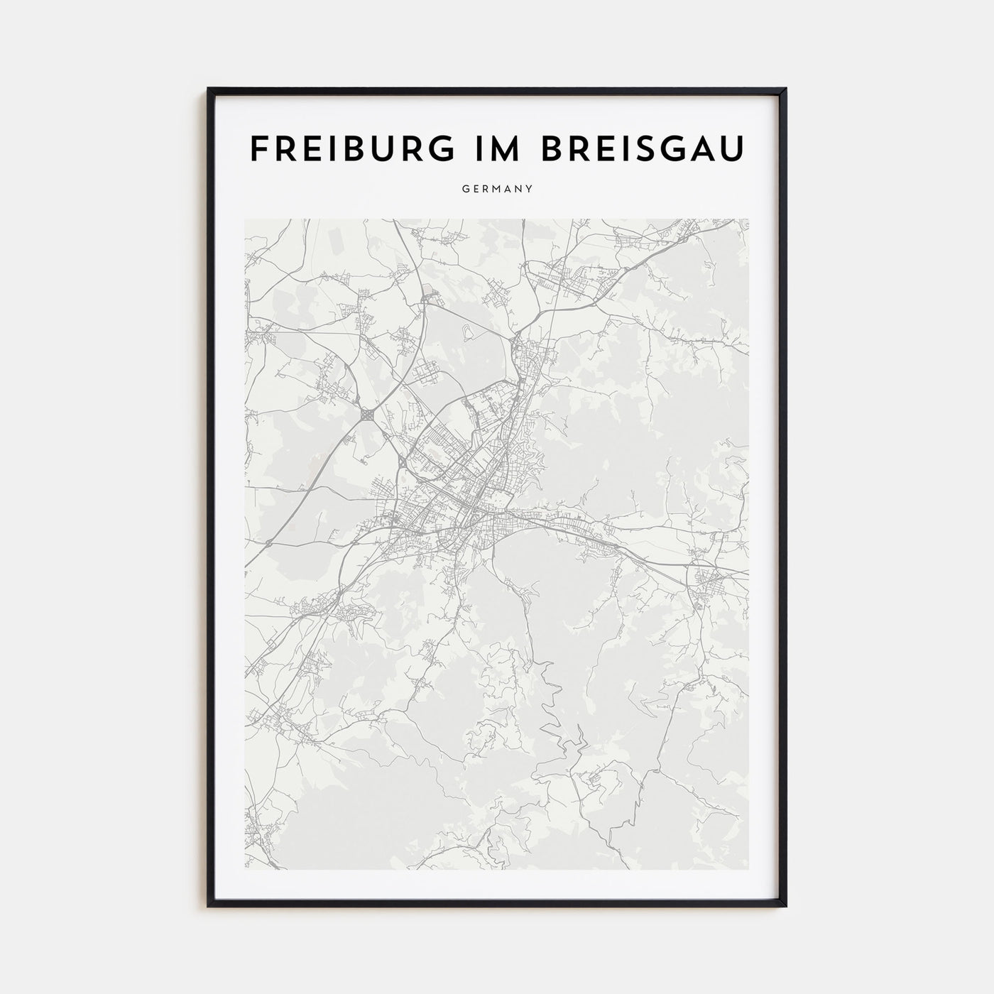 Freiburg im Breisgau Map Portrait Poster