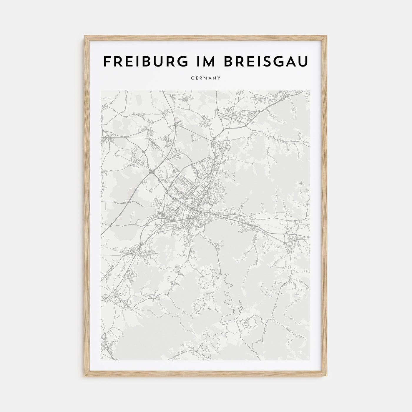 Freiburg im Breisgau Map Portrait Poster