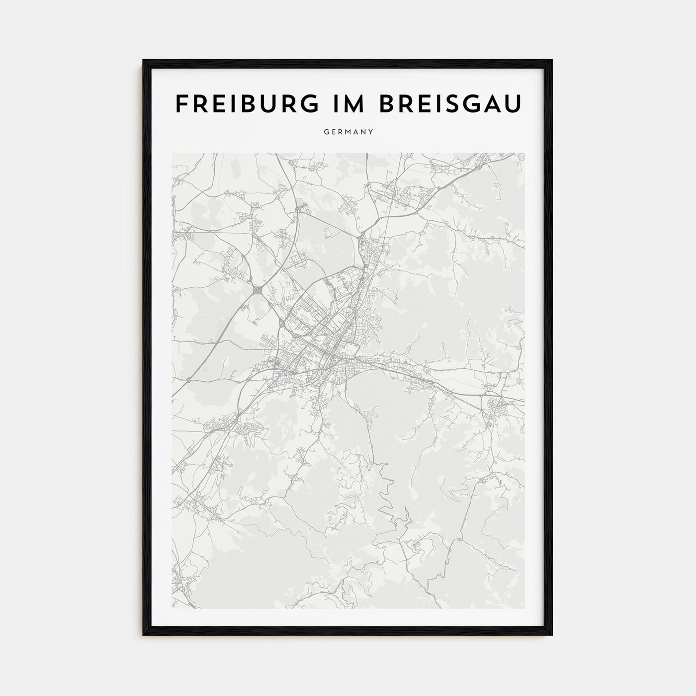 Freiburg im Breisgau Map Portrait Poster