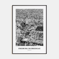 Freiburg im Breisgau Portrait B&W Poster