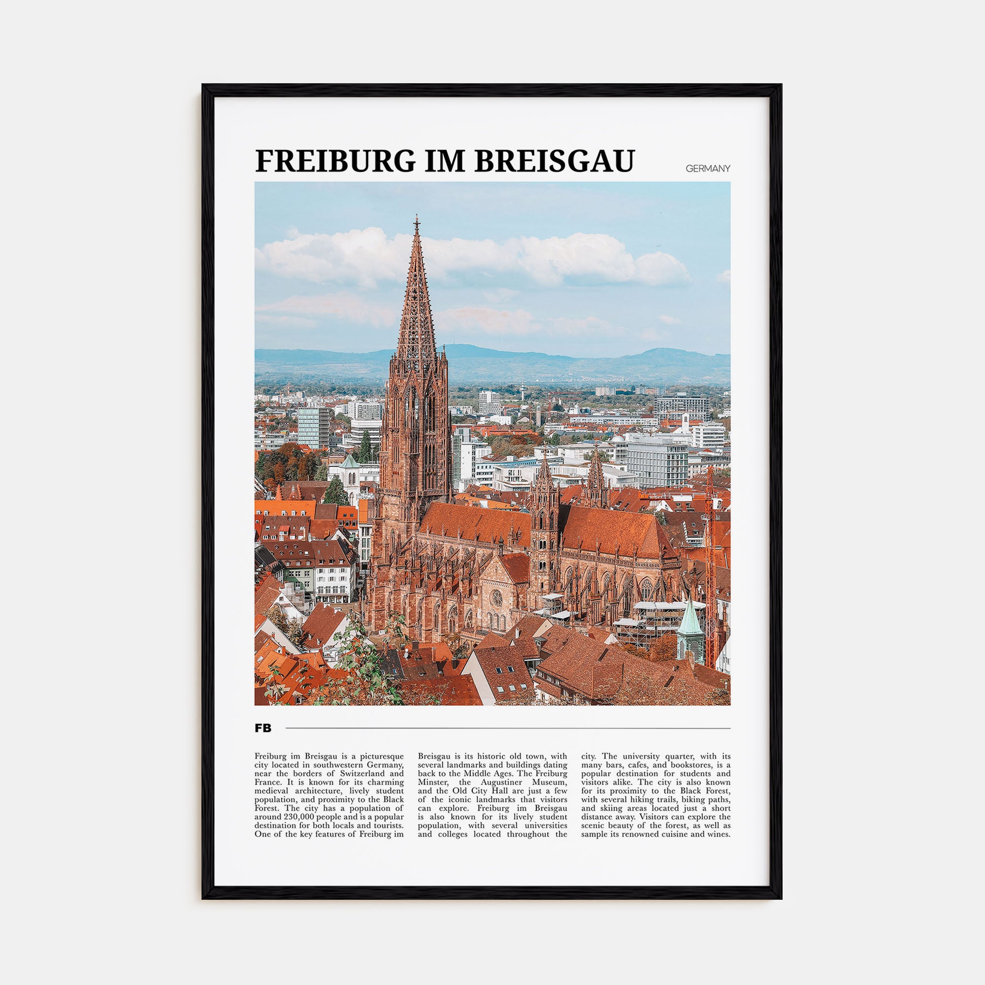 Freiburg im Breisgau Travel Color No 1 Poster