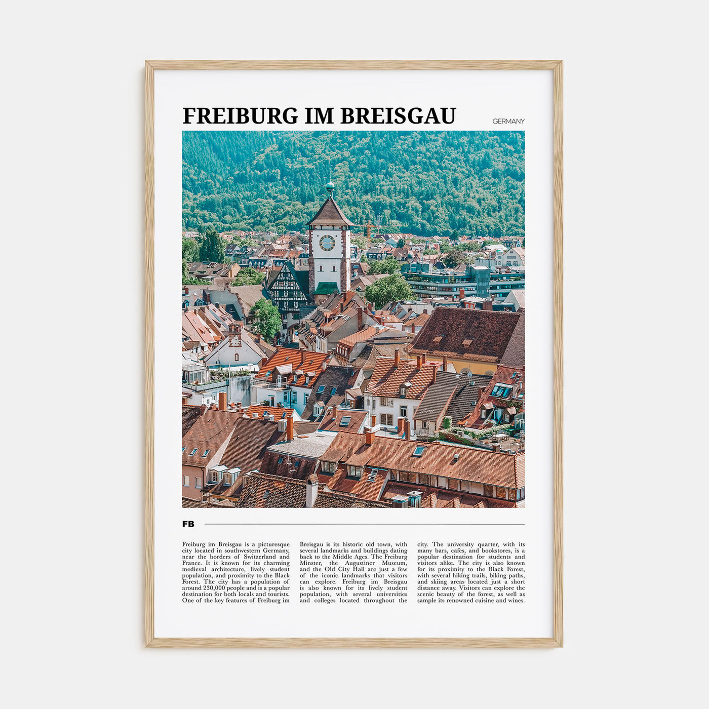 Freiburg im Breisgau Travel Color No 2 Poster