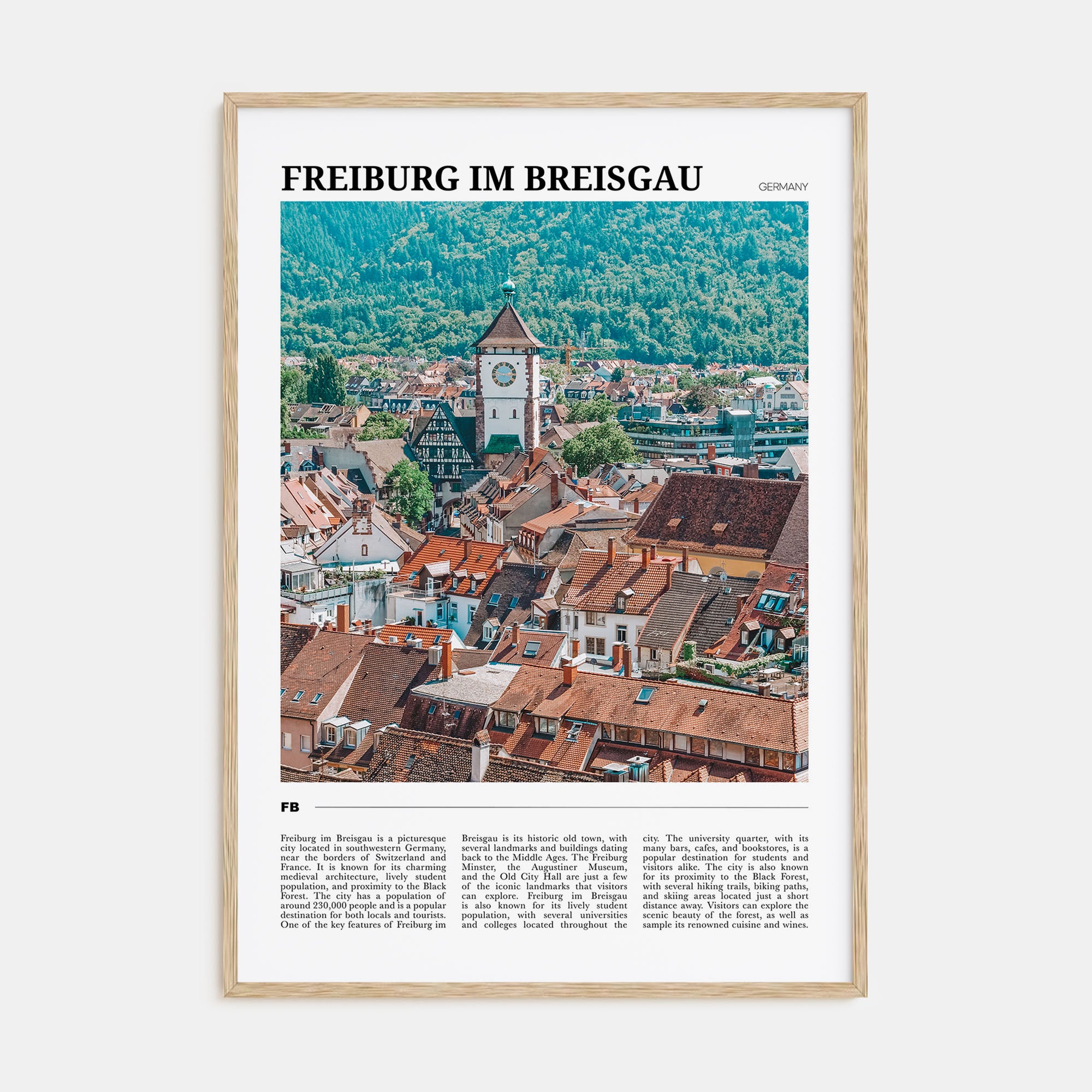 Freiburg im Breisgau Travel Color No 2 Poster