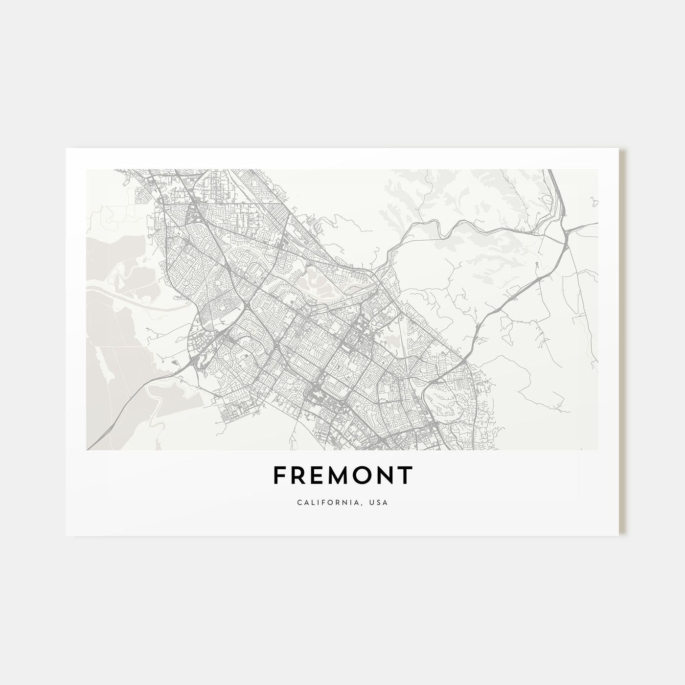 Fremont Map Landscape Poster
