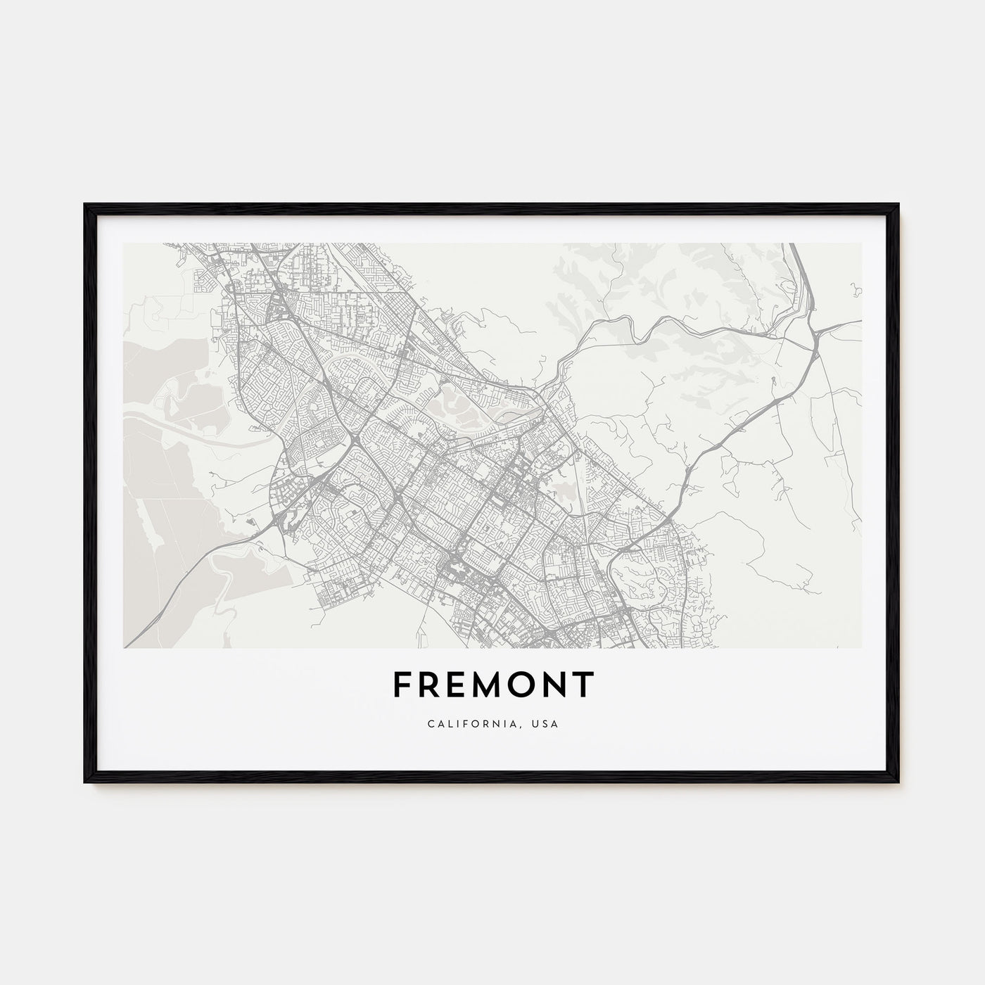 Fremont Map Landscape Poster