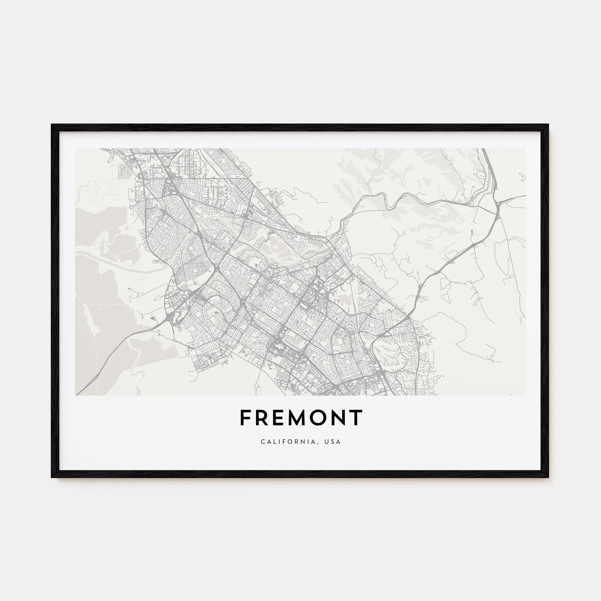Fremont Map Landscape Poster