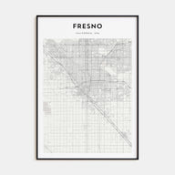 Fresno Map Portrait Poster