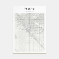 Fresno Map Portrait Poster