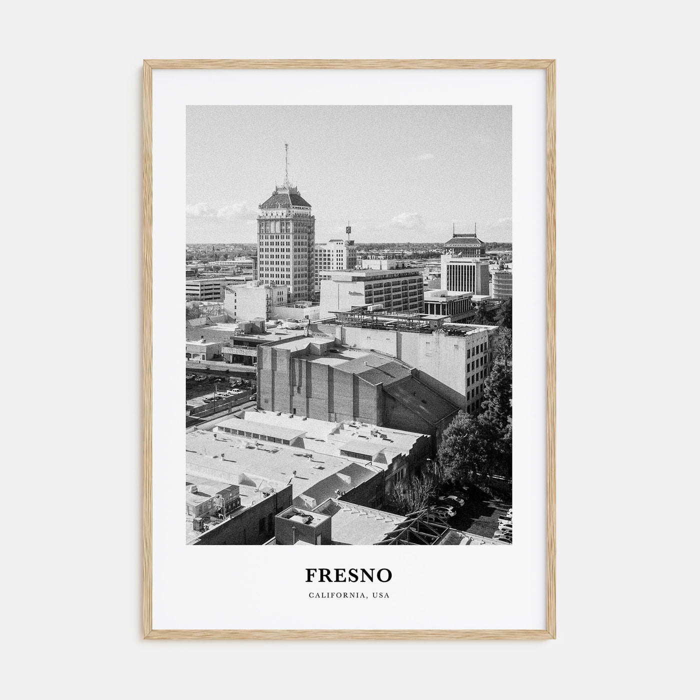 Fresno Portrait B&W Poster