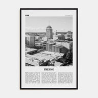 Fresno Travel B&W Poster
