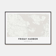 Friday Harbor Map Landscape Poster