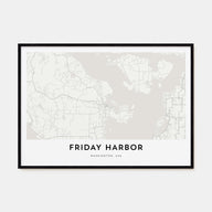 Friday Harbor Map Landscape Poster