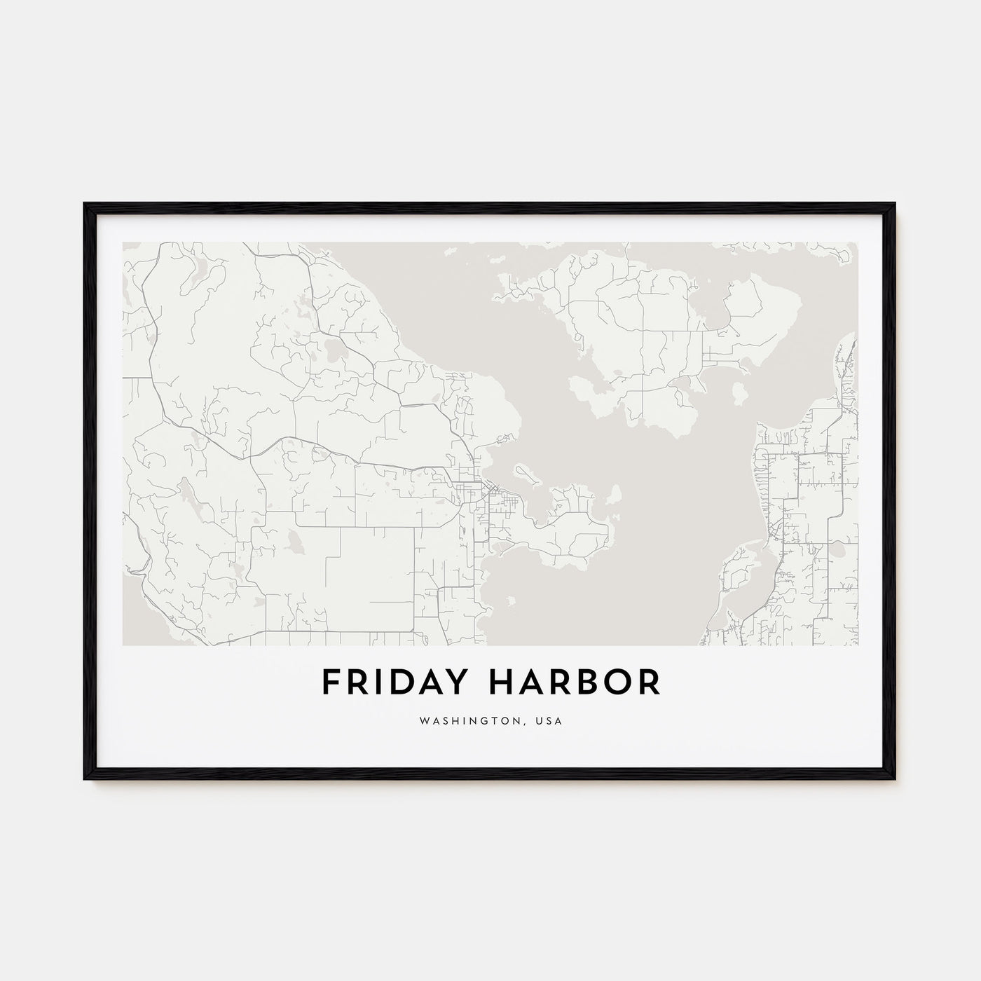 Friday Harbor Map Landscape Poster