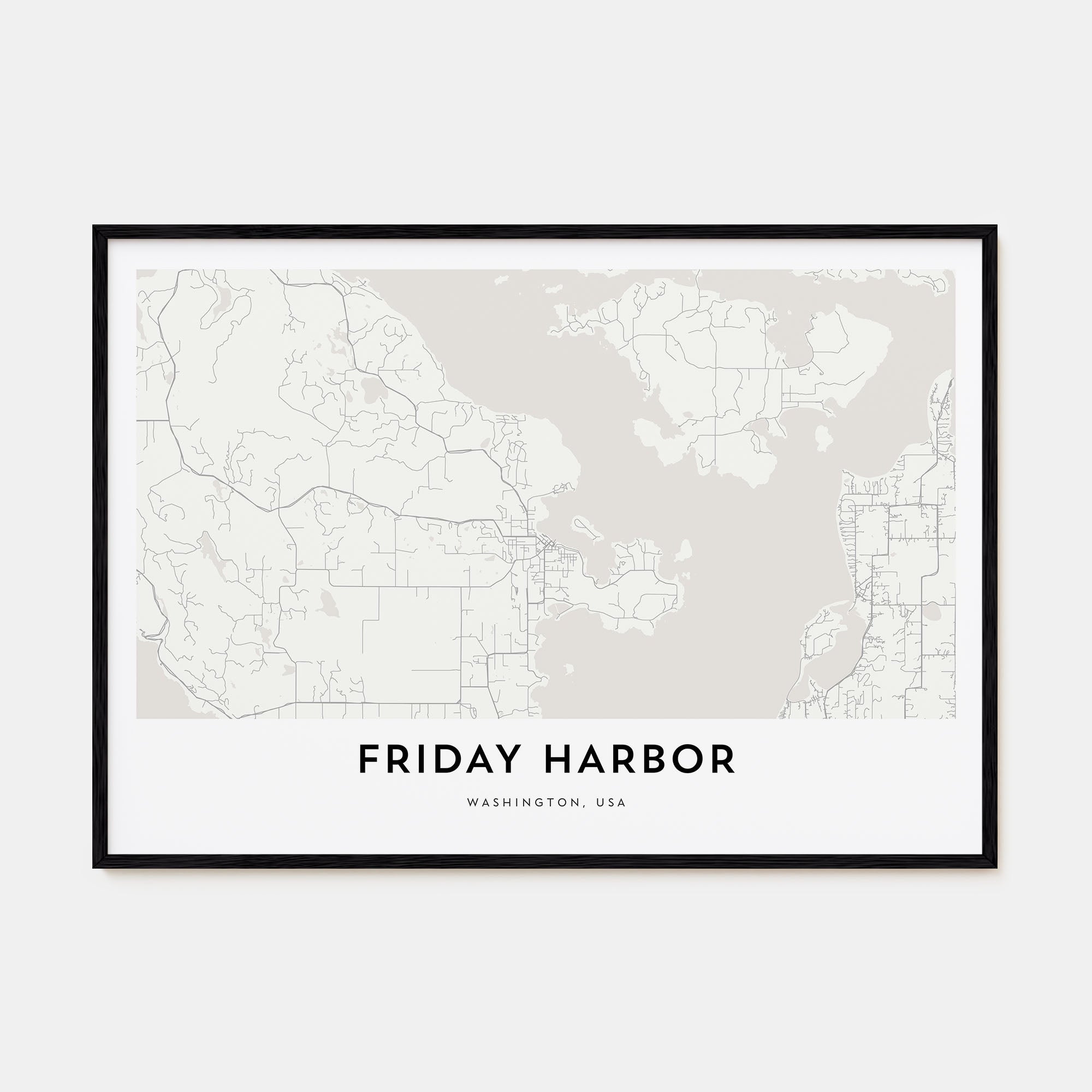Friday Harbor Map Landscape Poster
