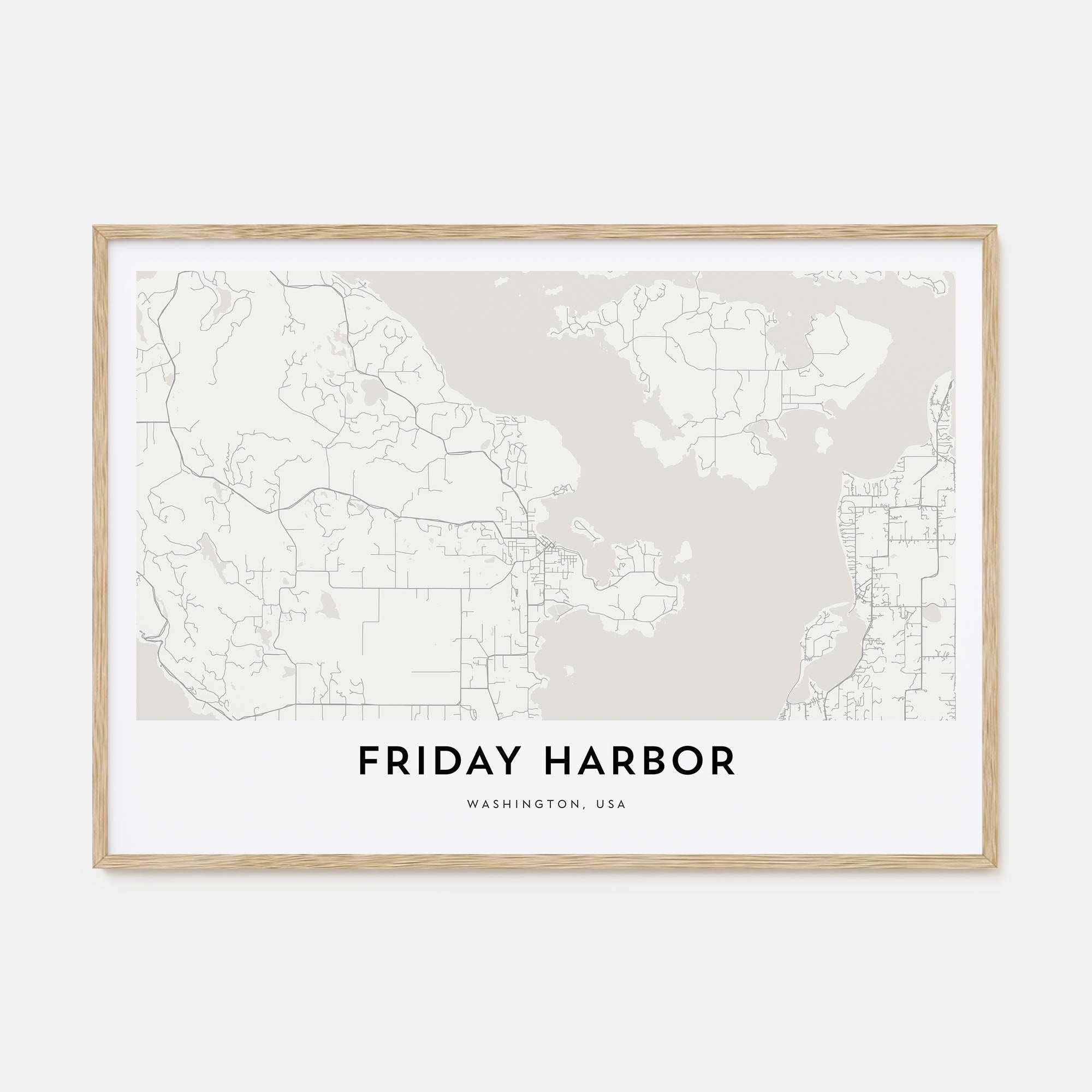 Friday Harbor Map Landscape Poster