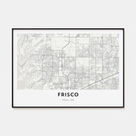 Frisco Map Landscape Poster