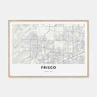 Frisco Map Landscape Poster