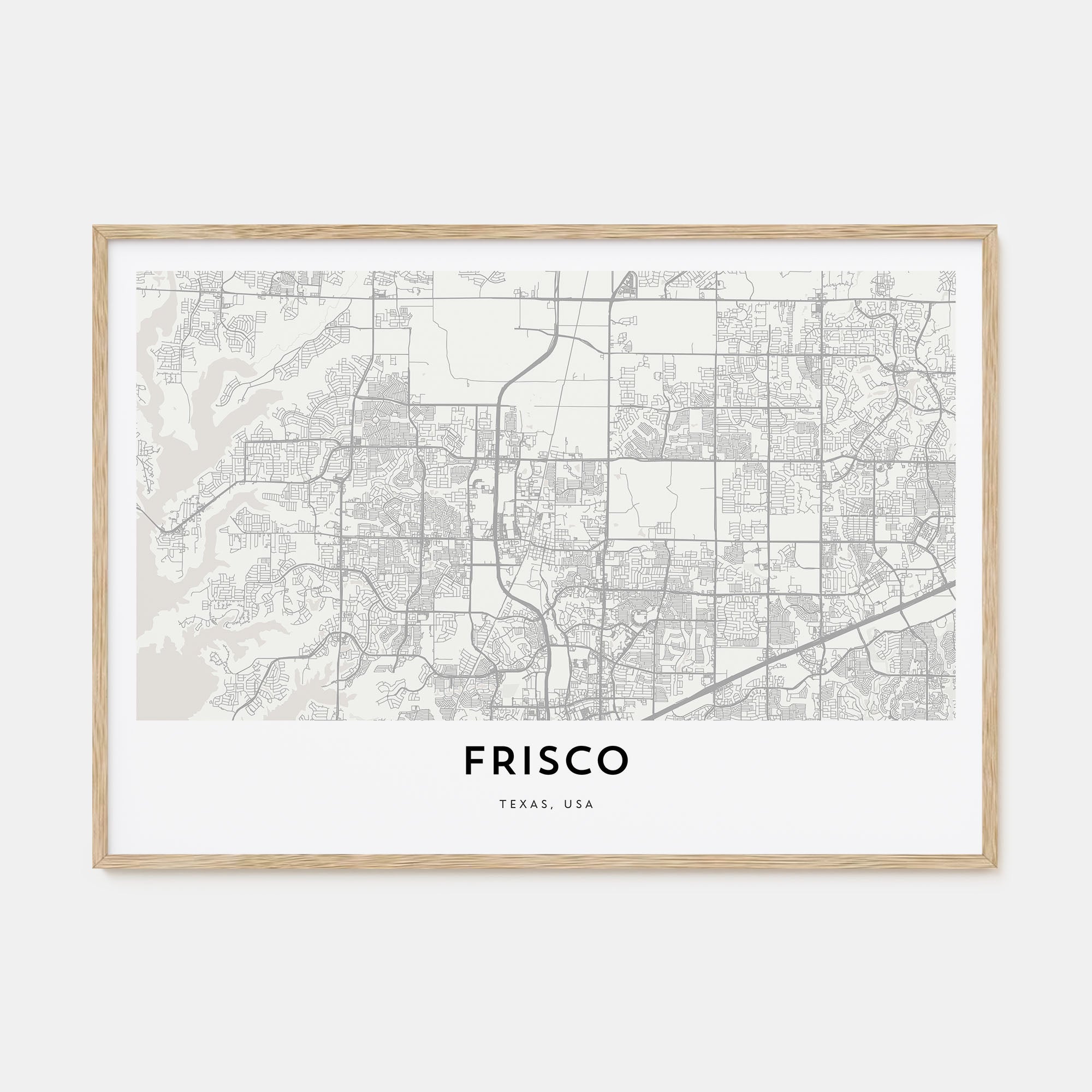 Frisco Map Landscape Poster