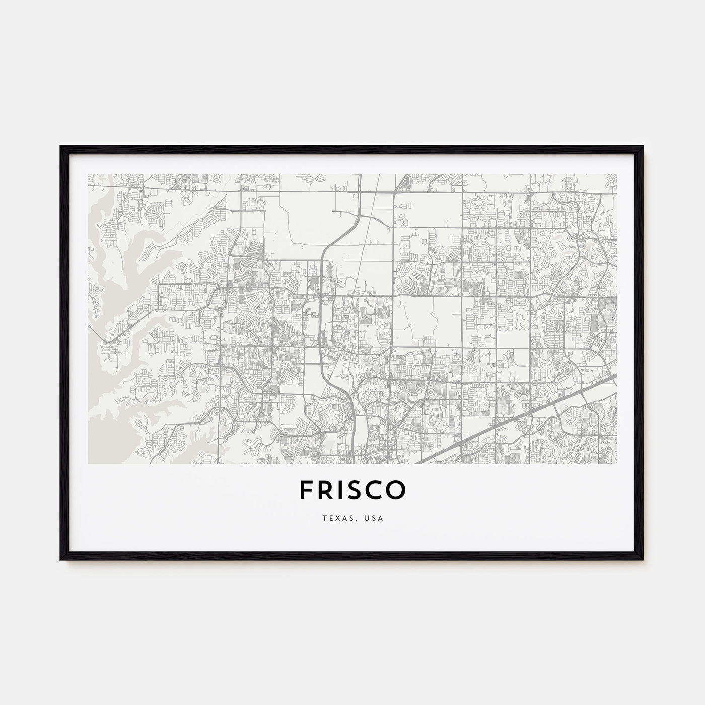 Frisco Map Landscape Poster