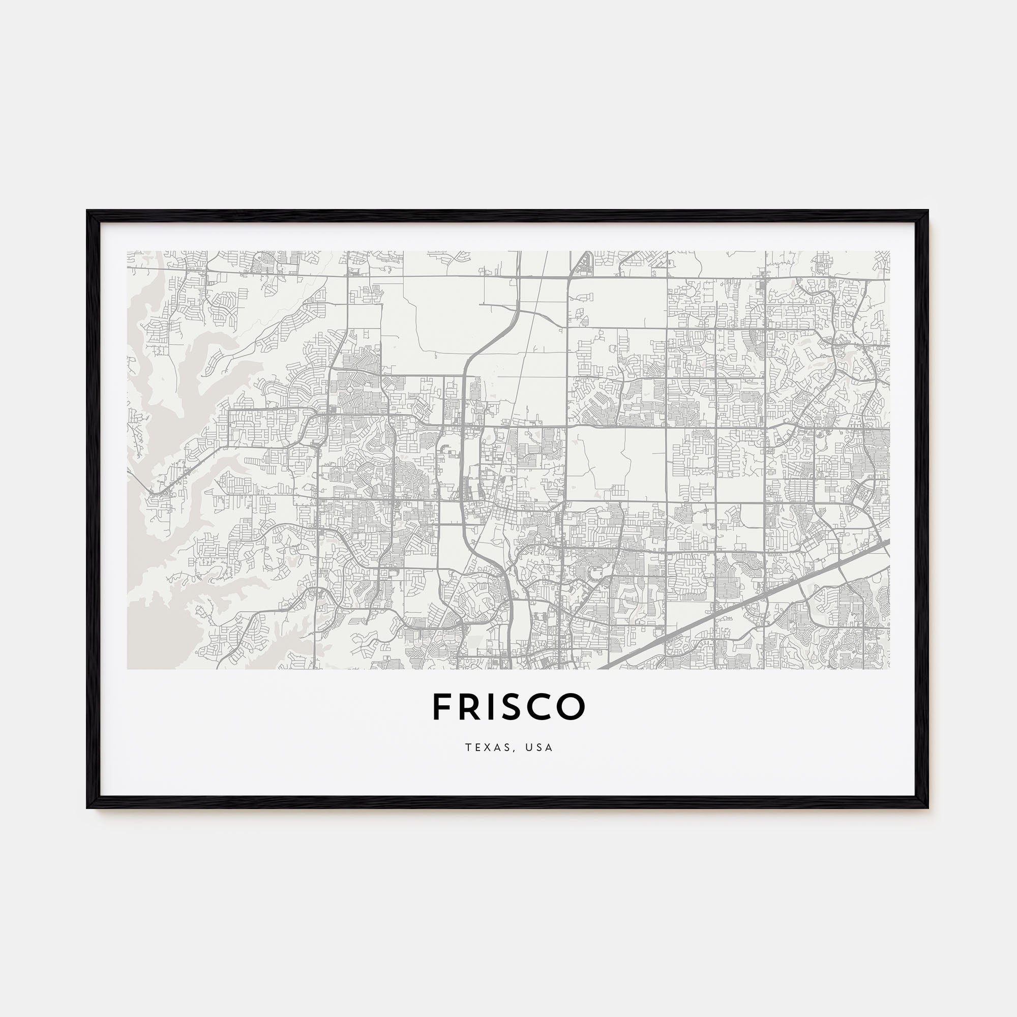 Frisco Map Landscape Poster