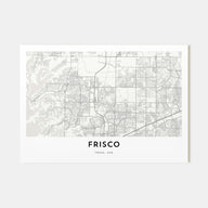 Frisco Map Landscape Poster