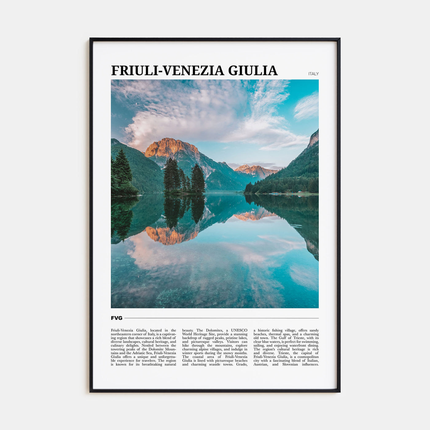 Friuli-Venezia Giulia Travel Color Poster