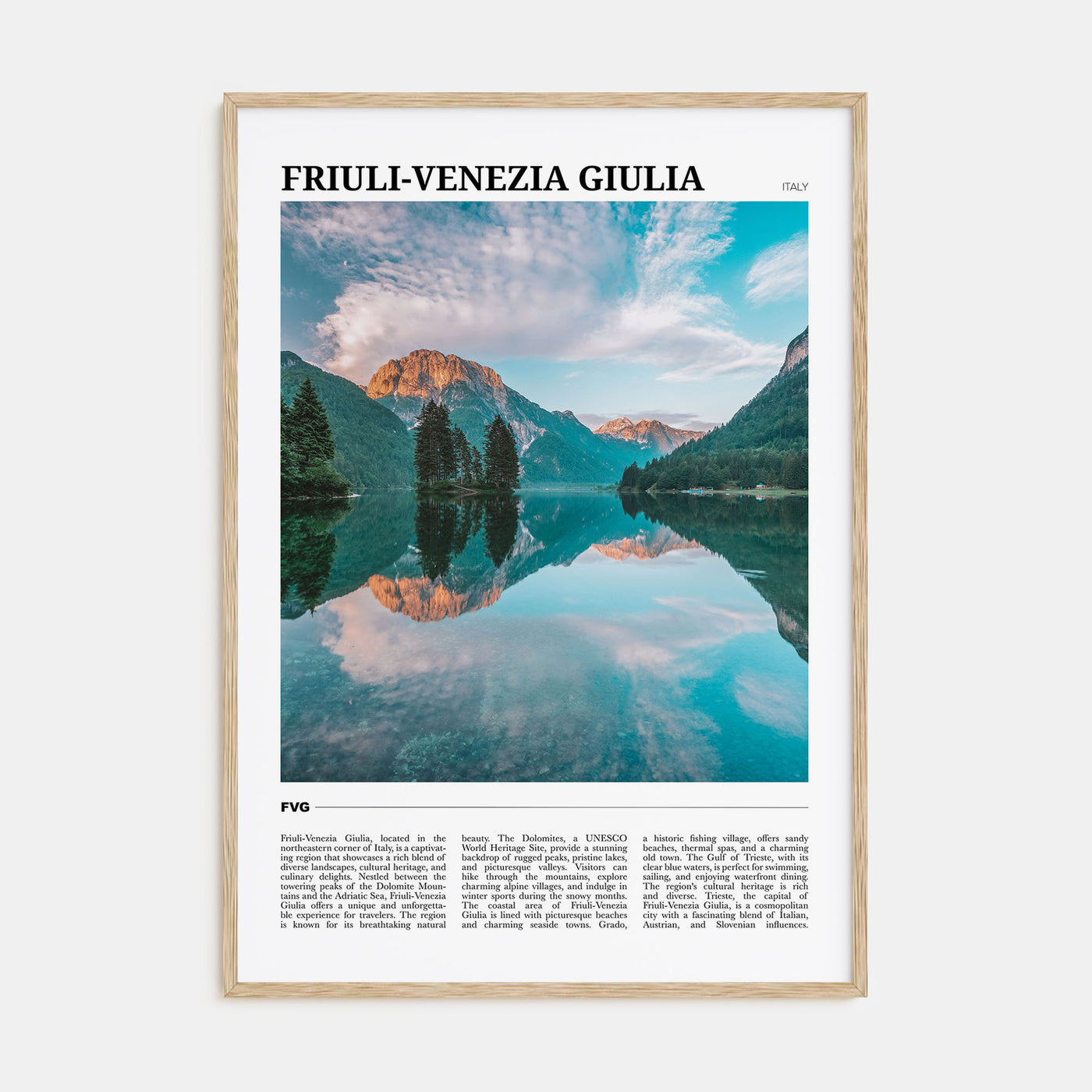 Friuli-Venezia Giulia Travel Color Poster