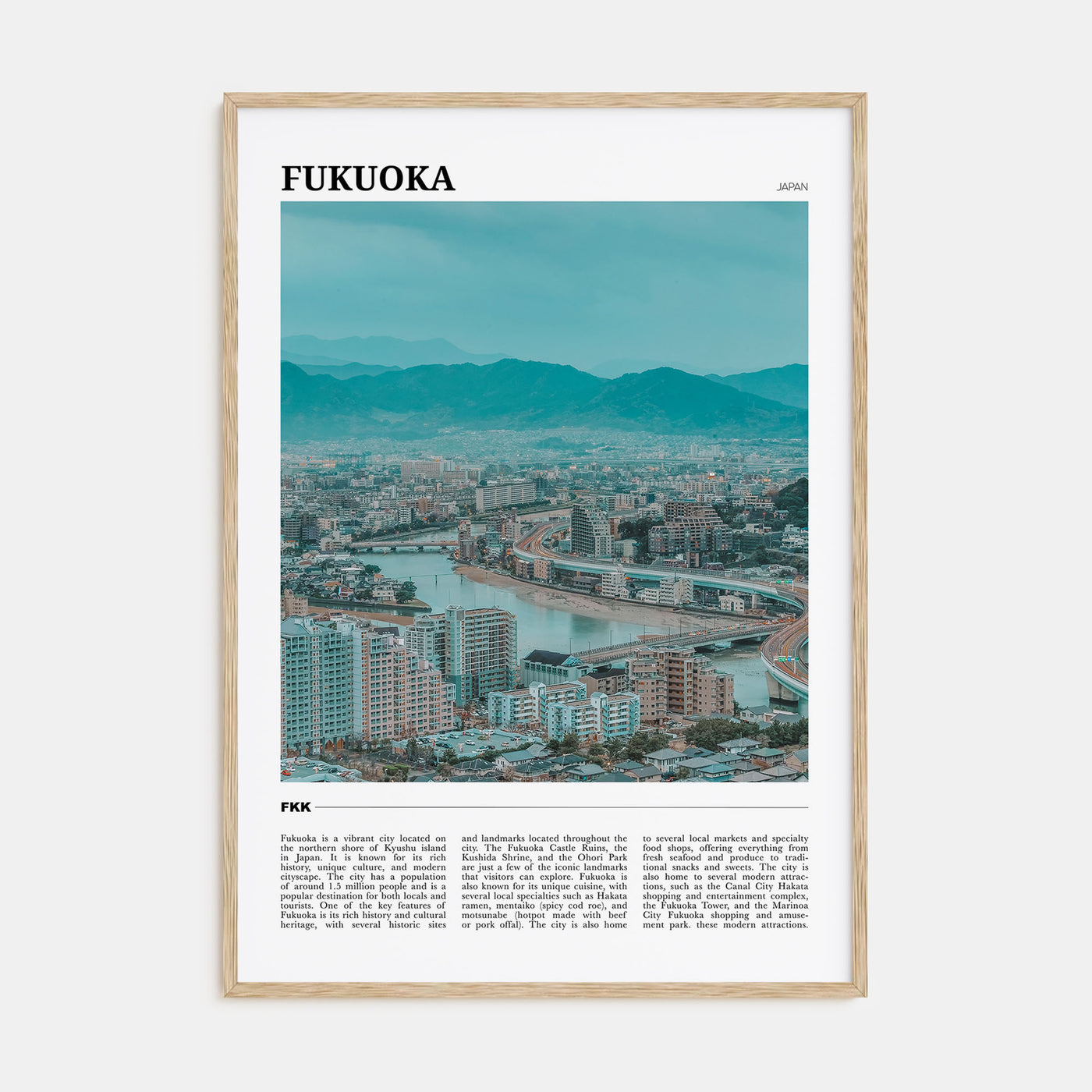 Fukuoka Travel Color Poster