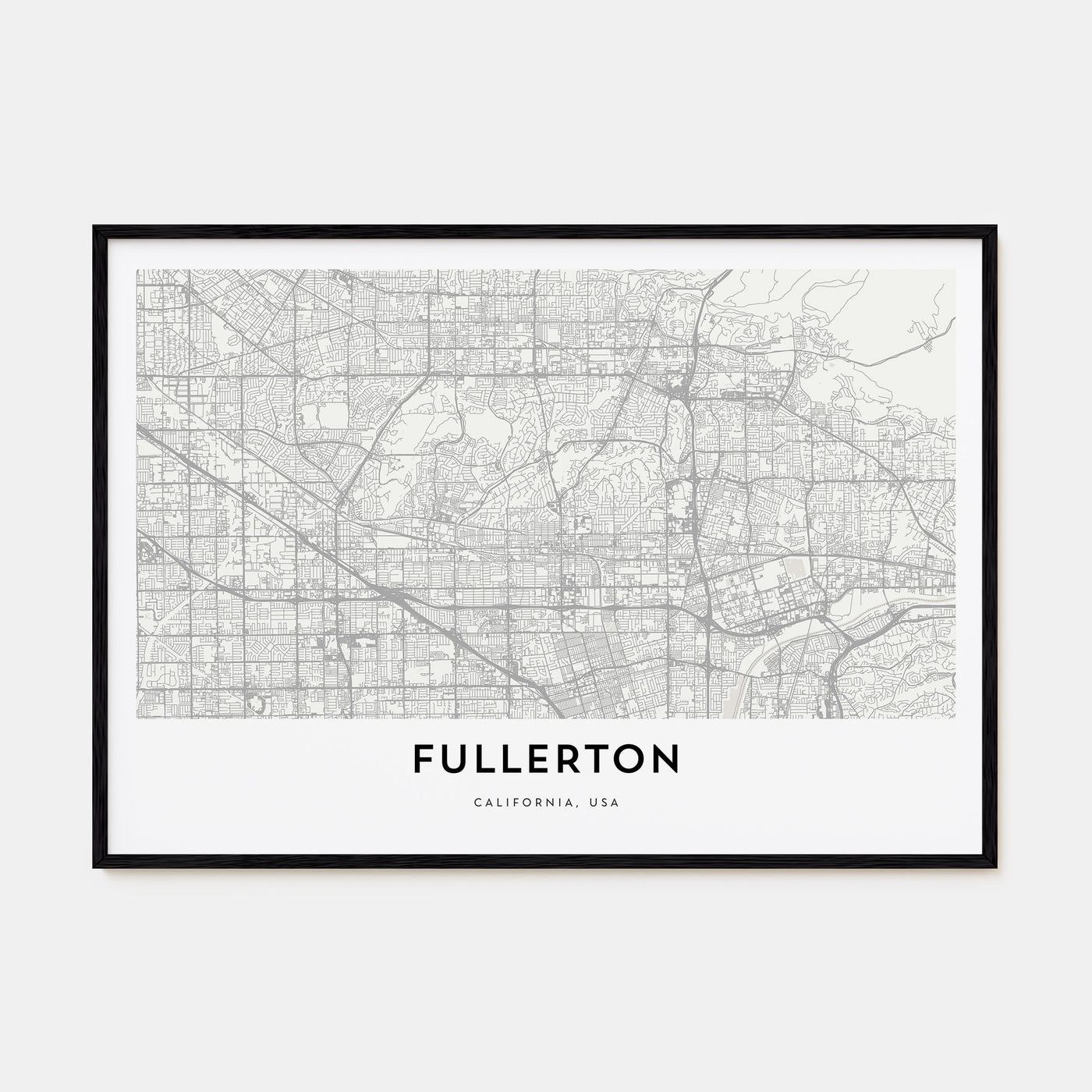Fullerton Map Landscape Poster