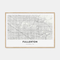 Fullerton Map Landscape Poster