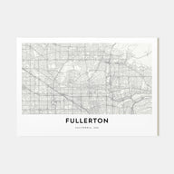 Fullerton Map Landscape Poster