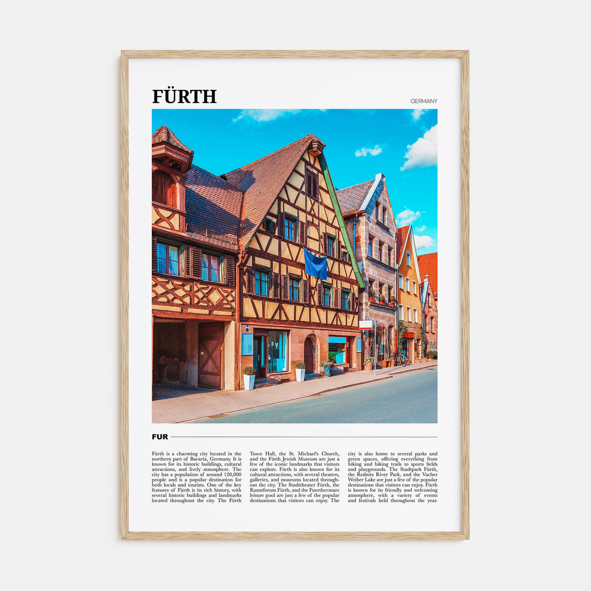 Fürth Travel Color Poster