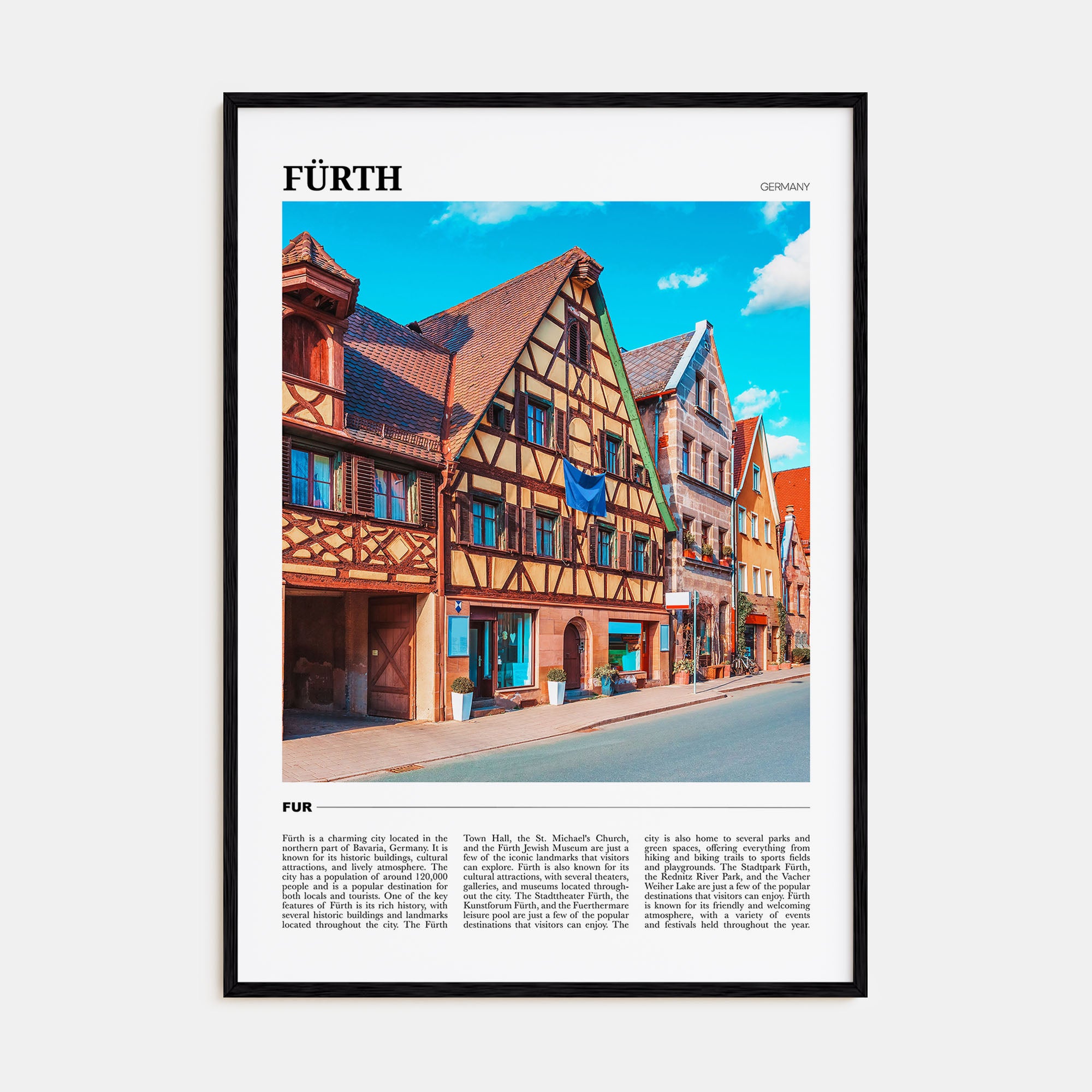 Fürth Travel Color Poster