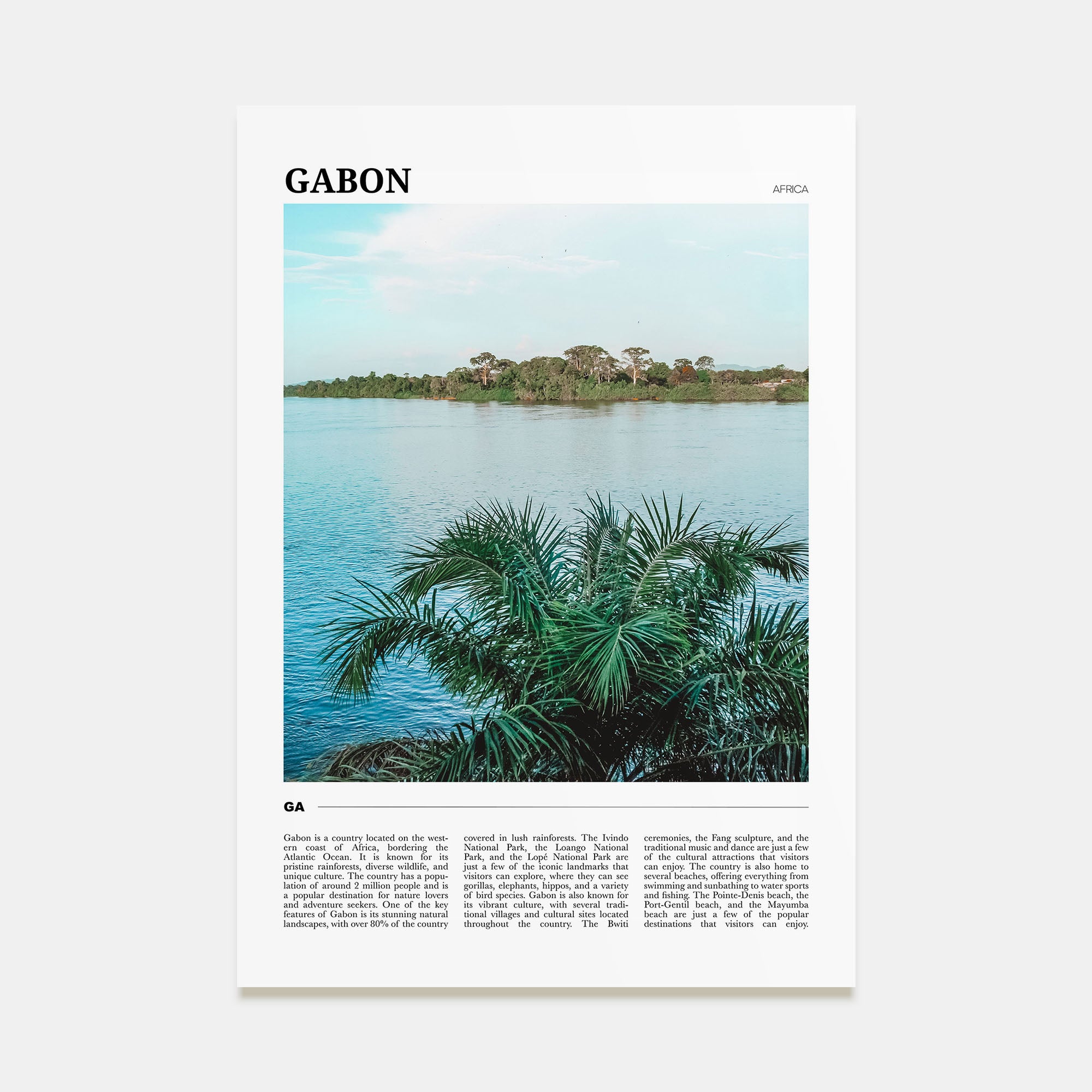 Gabon Travel Color Poster