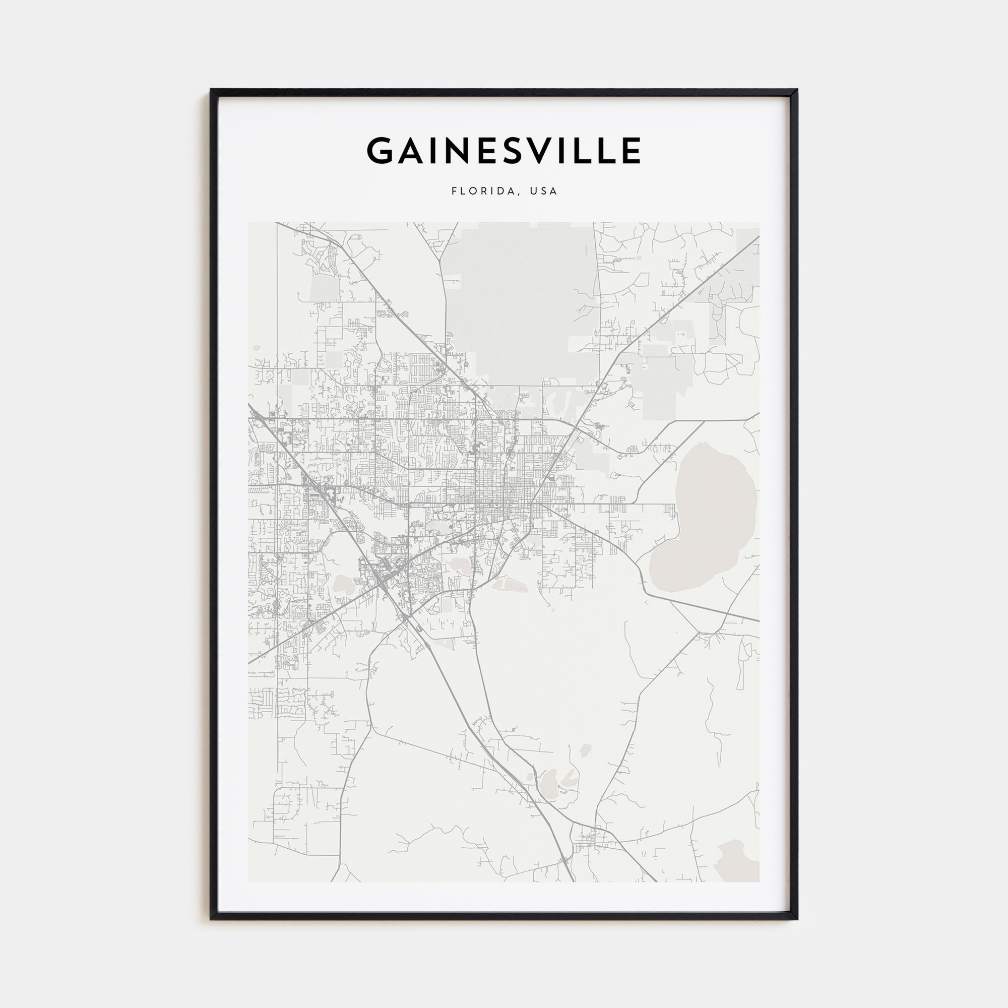 Gainesville Map Portrait Poster