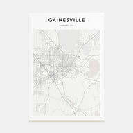 Gainesville Map Portrait Poster