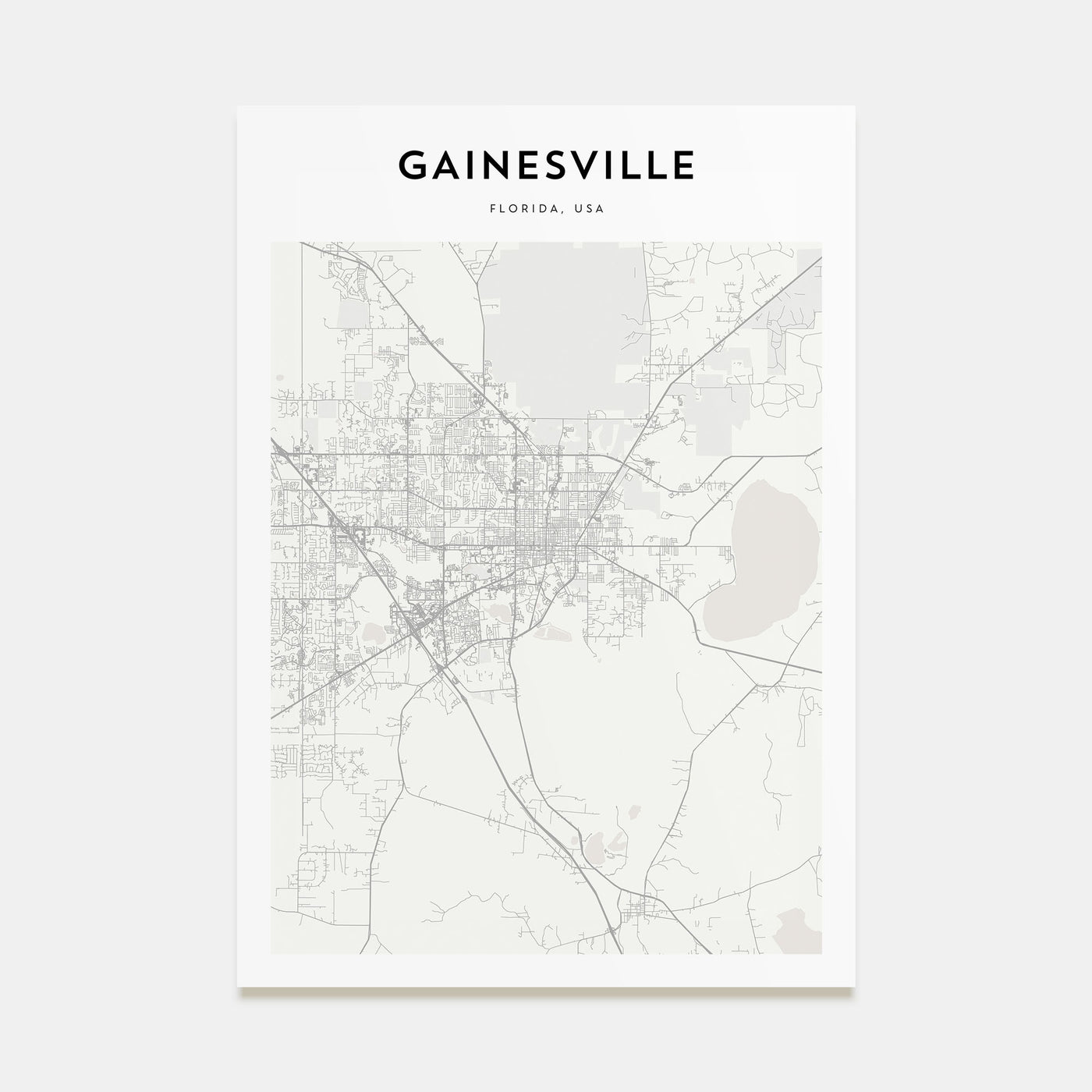 Gainesville Map Portrait Poster