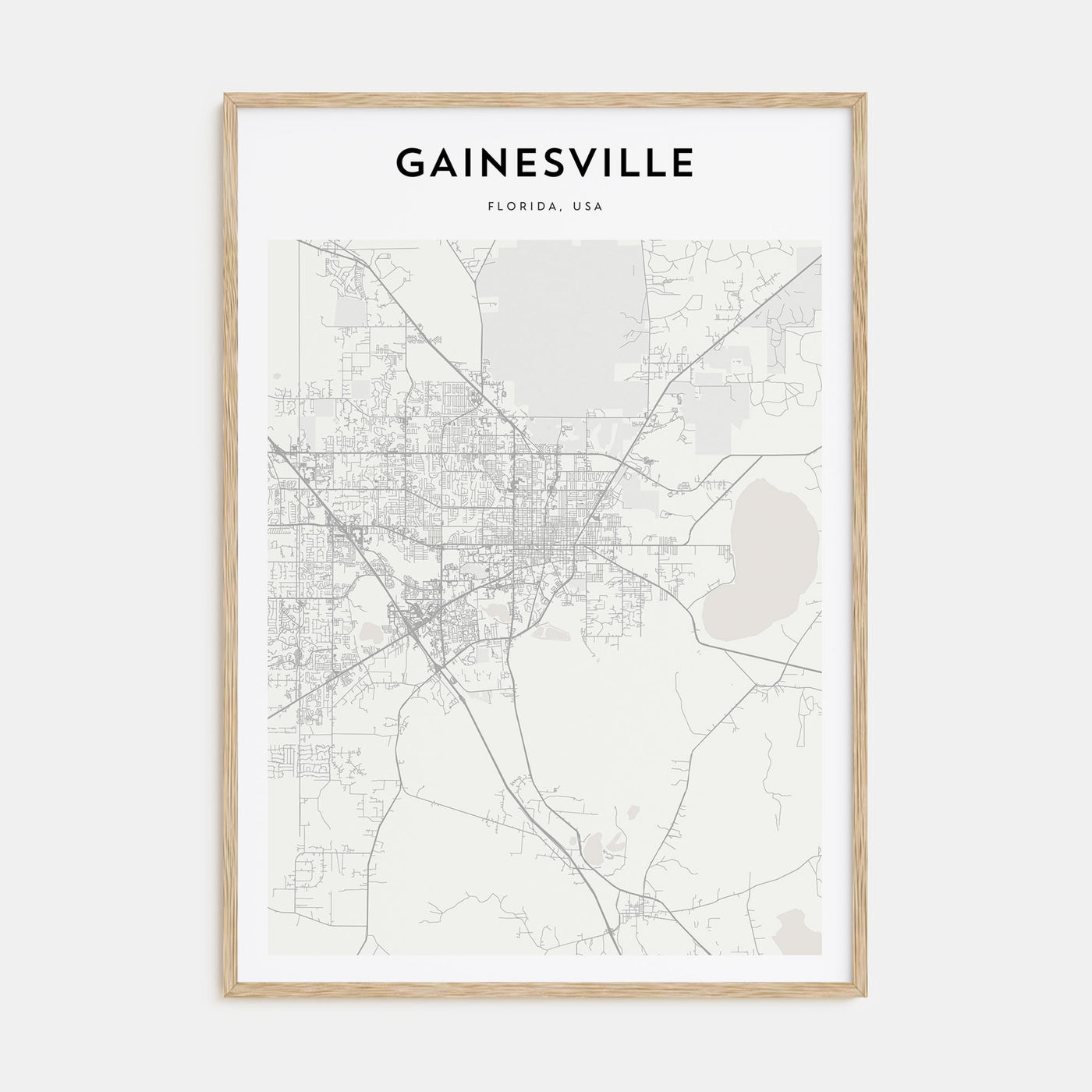 Gainesville Map Portrait Poster