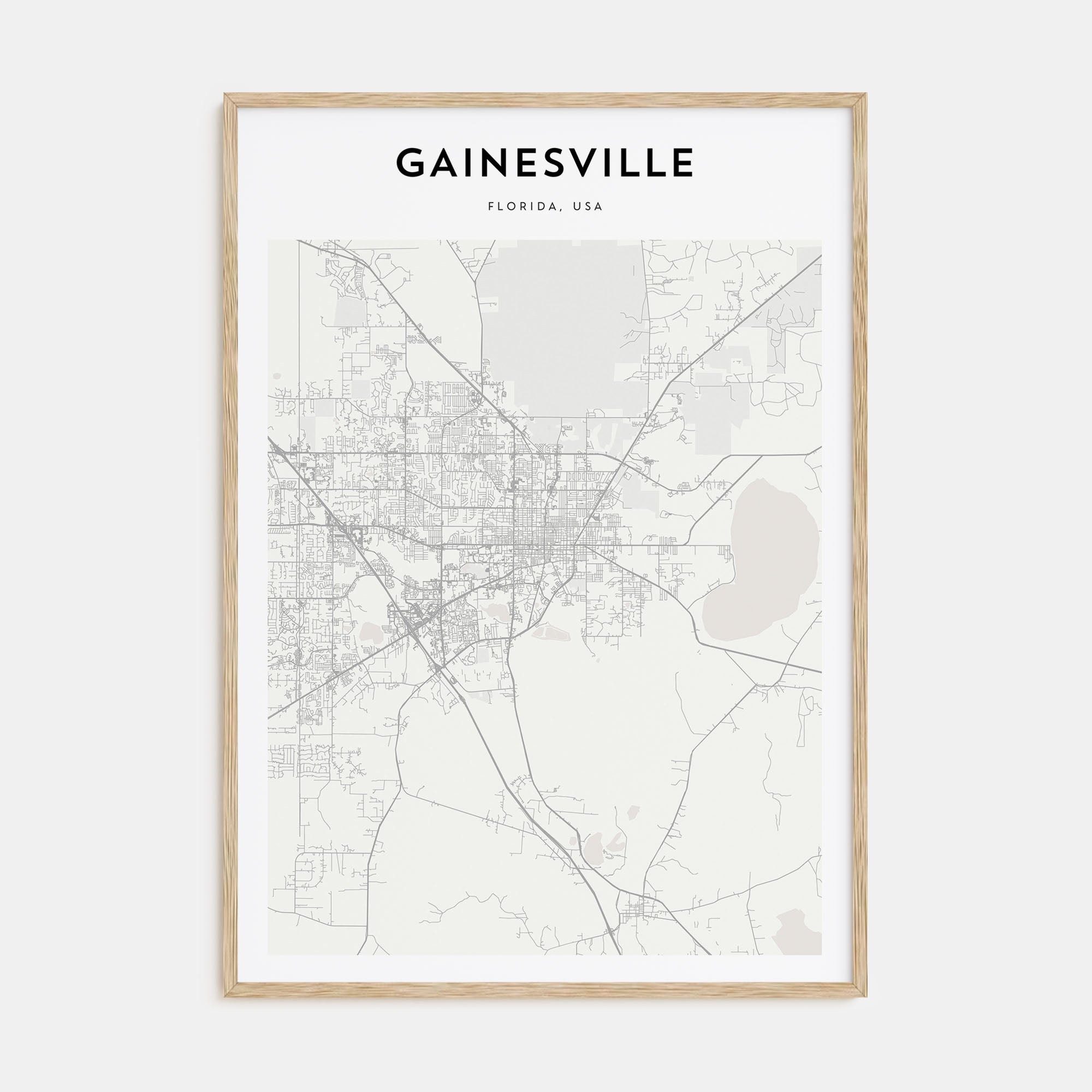 Gainesville Map Portrait Poster