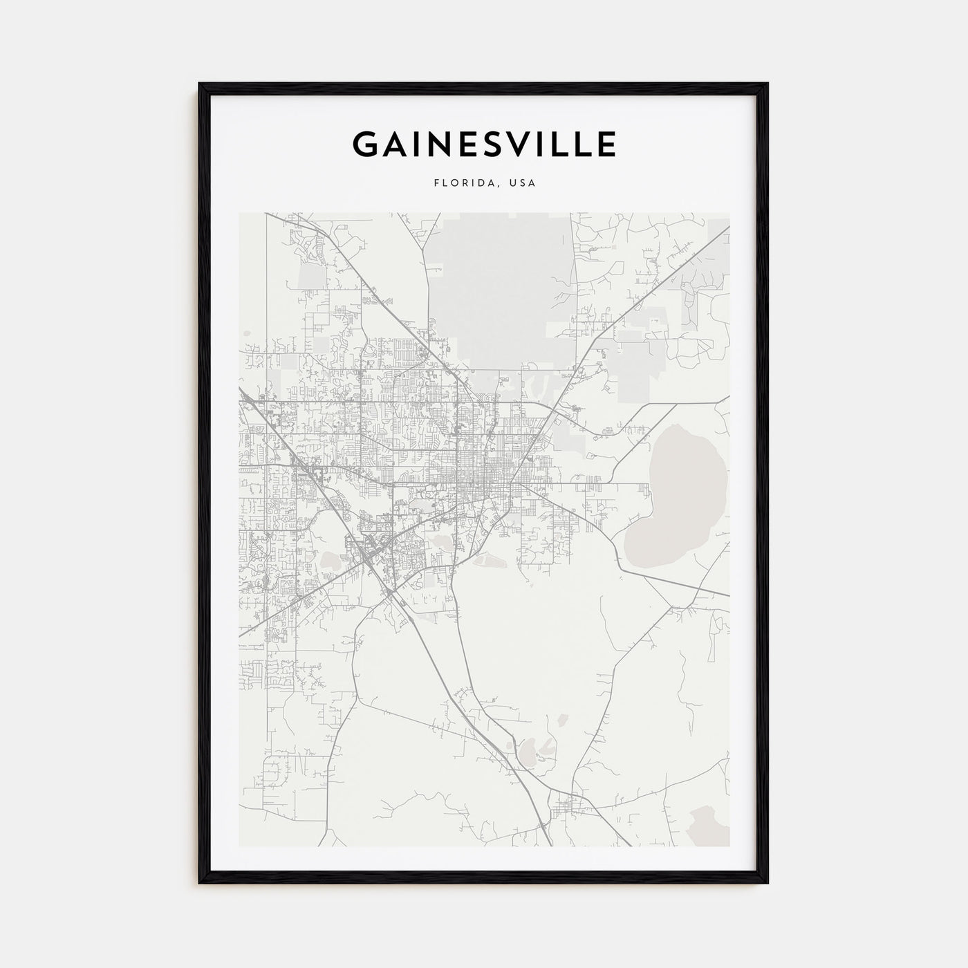 Gainesville Map Portrait Poster