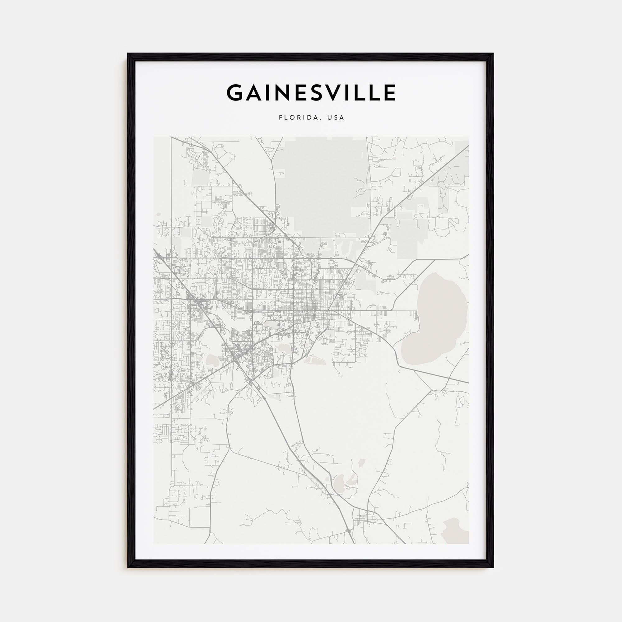 Gainesville Map Portrait Poster