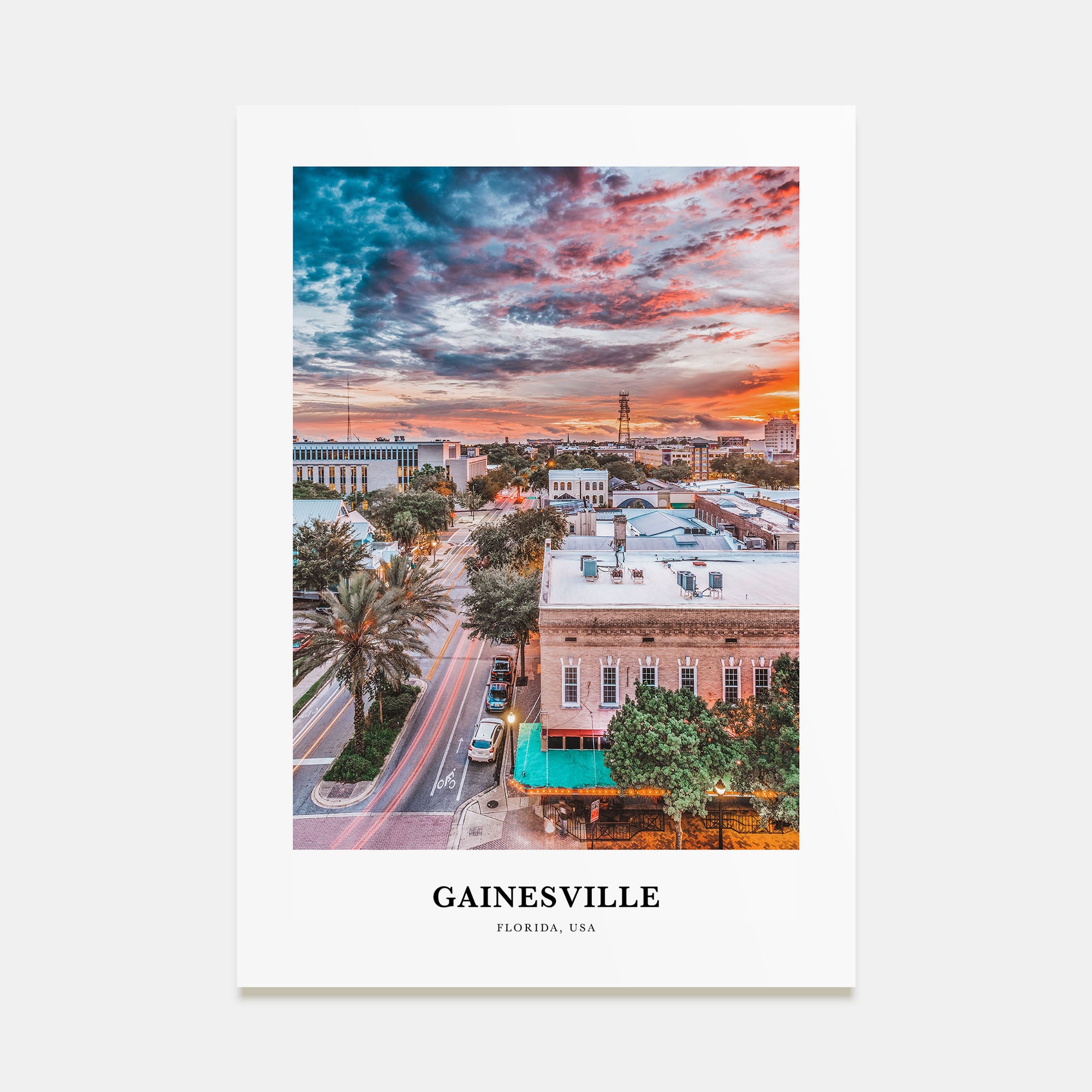 Gainesville Portrait Color Poster