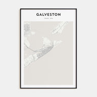Galveston Map Portrait Poster