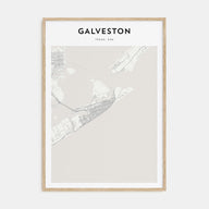 Galveston Map Portrait Poster